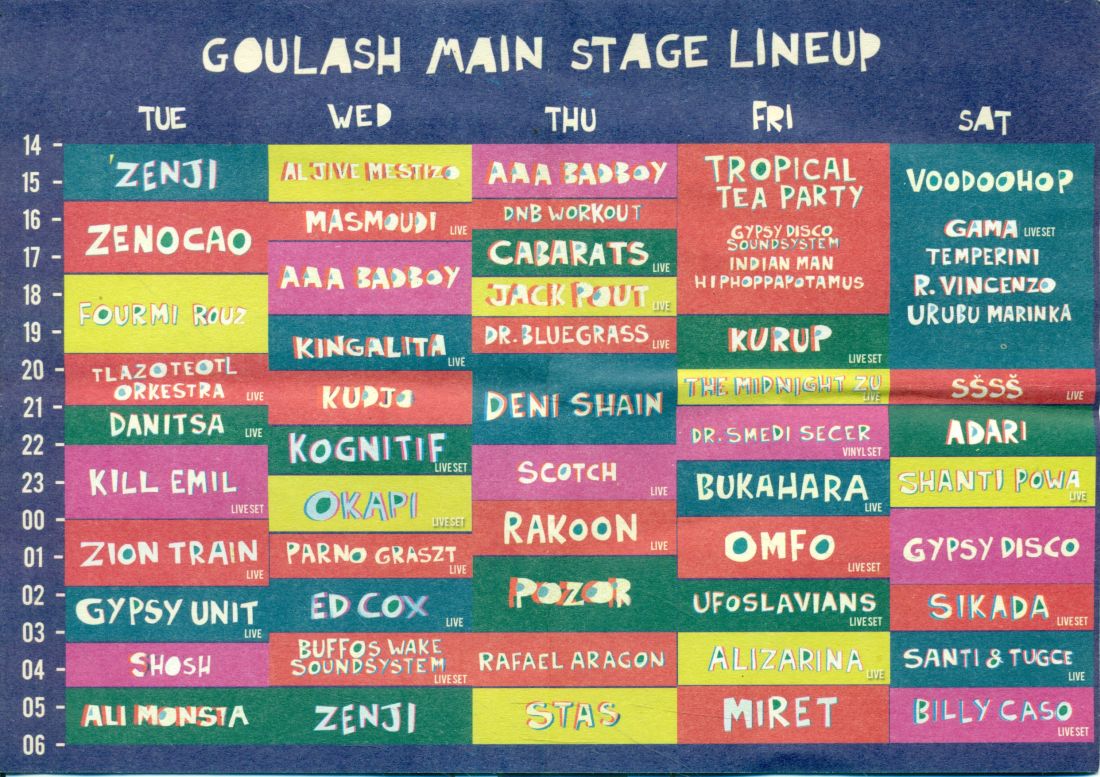 Main Stage Lineup